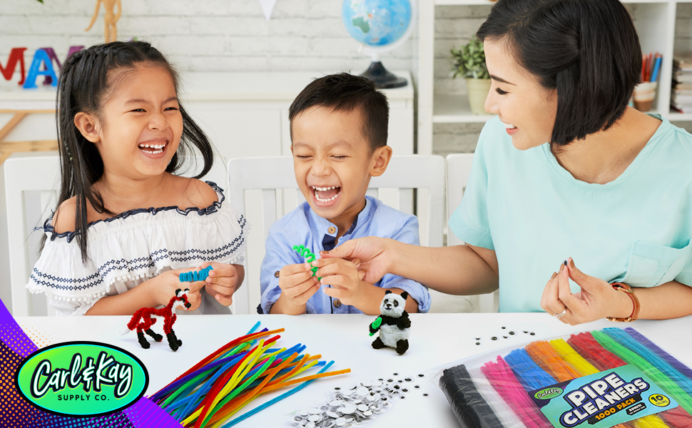  Arts & Crafts Supplies Kits & Materials Set for Kids, Toddler -  Carl & Kay : Toys & Games